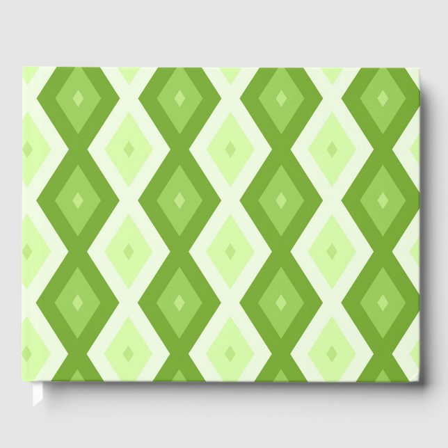 Livre D'or Motif de diamant vert Chartreuse (Recto)