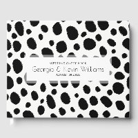 Motif de points de léopard noir et blanc