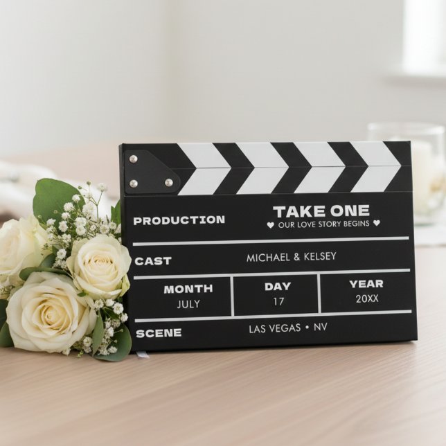 Livre D'or Movie Film Clap Board Wedding (Créateur téléchargé)