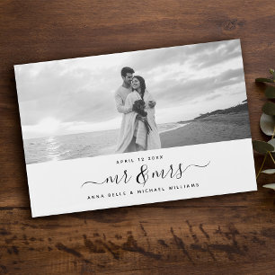 Livre D'or Mr & Mrs Elegant Script Mariage photo moderne