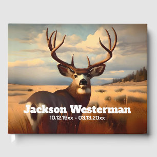 Livre D'or Mule Deer Buck sur le mémorial des Prairies