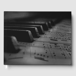 Livre D'or Musique Piano Keys événement et date en colonne