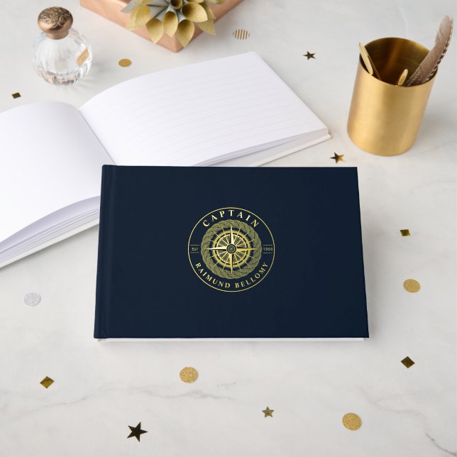Livre D'or Nautique Or (Recto ouvert)