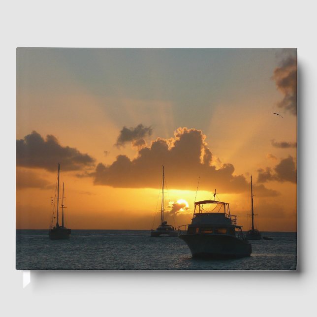 Livre D'or Navires et Sunset Tropical Seascape (Recto)