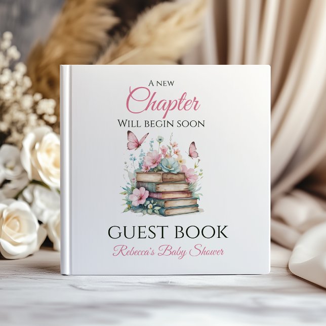 Livre D'or New Chapter Girl Storybook Guest Book Baby Shower (Créateur téléchargé)