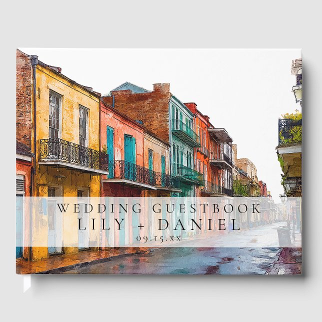Livre D'or New Orleans Watercolor Wedding (Recto)