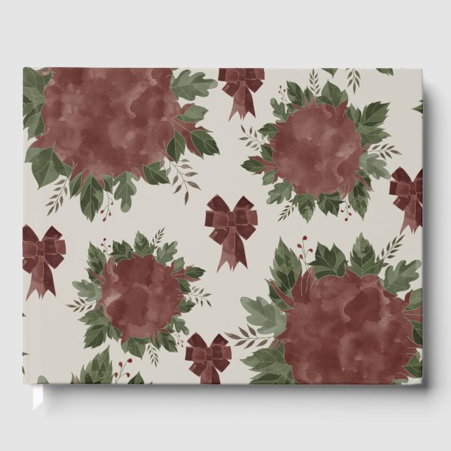 Livre D'or Noël botanique élégant (Recto)