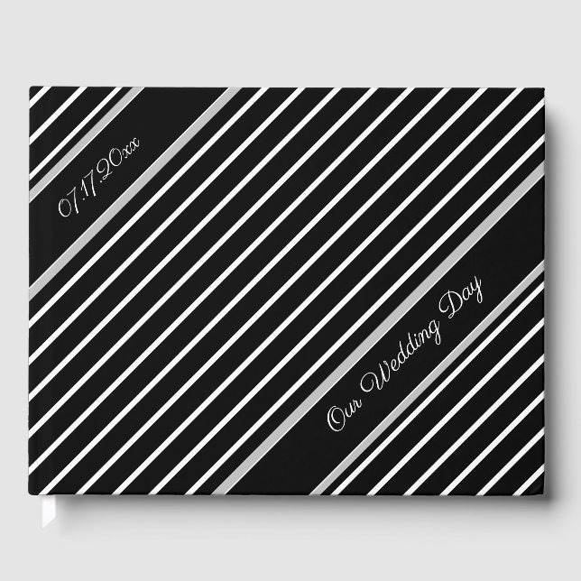 Livre D'or Noir et blanc élégant (Recto)