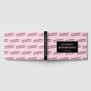 Livre D'or Nom Black Blush Rose Anniversaire