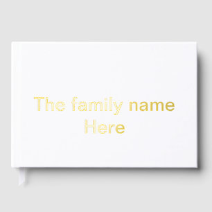 Livre D'or Nom de famille ici message simple texte minimal