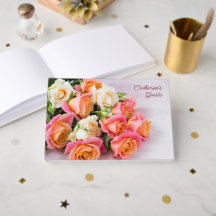 Nom et texte personnalisés Roses rose et blanc