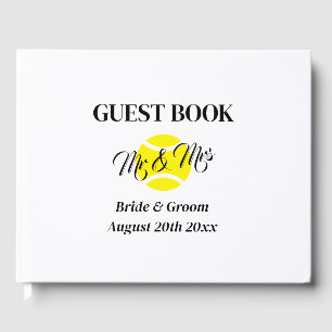 Livre D'or Non traditionnel M. & Mme mariage à thème tennis