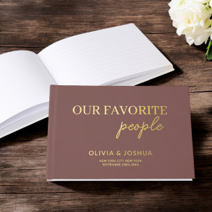 Livre D'or Nos gens préférés Terracotta minimaliste Mariage