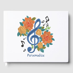 Livre D'or Notes musicales Thème musical classique tendance