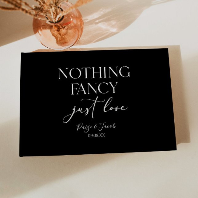 Livre D'or Nothing Fancy Just Love Minimalist Casual Wedding (Créateur téléchargé)