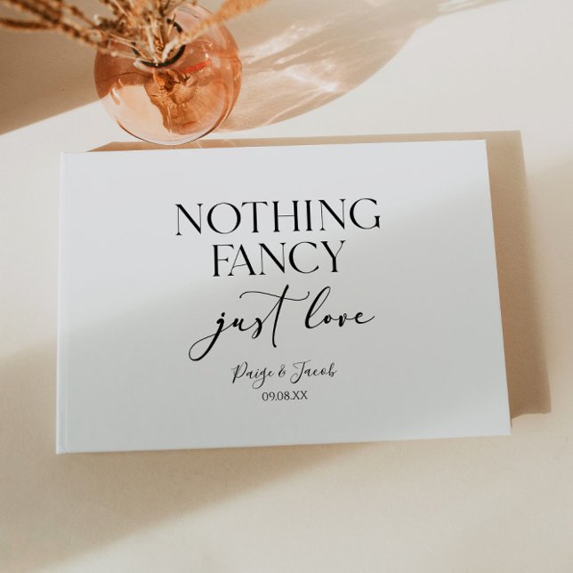Livre D'or Nothing Fancy Just Love Minimalist Casual Wedding (Créateur téléchargé)