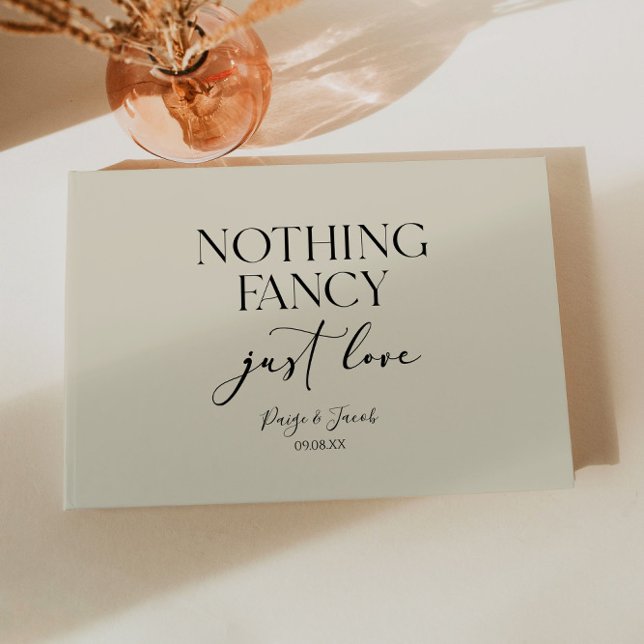Livre D'or Nothing Fancy Just Love Minimalist Casual Wedding (Créateur téléchargé)