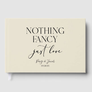 Livre D'or Nothing Fancy Just Love Minimalist Casual Wedding