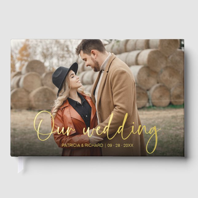 Livre D'or Notre Mariage Moderne Mariage de calligraphie (Recto)