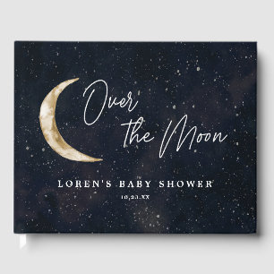 Livre D'or Nous Sommes Au-Dessus Du Baby shower Lune