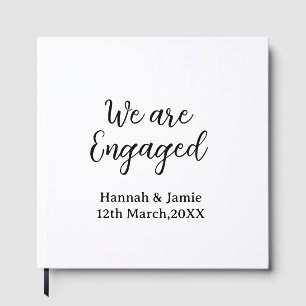 Livre D'or Nous sommes fiancés nom date calligraphiestylé