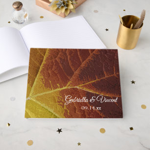 Livre D'or Nuances de Mariage feuille d'automne