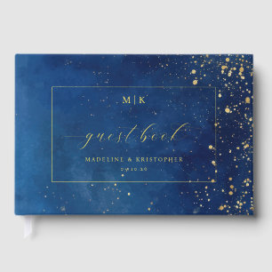 Livre D'or Nuit étoilée bleue élégante