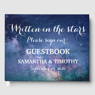 Livre D'or Nuit Sky Galaxy Stars Espace Mariage moderne