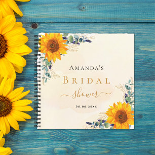 Livre d'or nuptiale fleurs de soleil eucalyptus