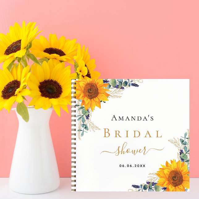 Livre d'or nuptiale fleurs de soleil eucalyptus (Créateur téléchargé)