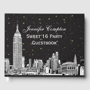 Livre D'or NYC Skyline Etched Starry do-it-yourself BG Color