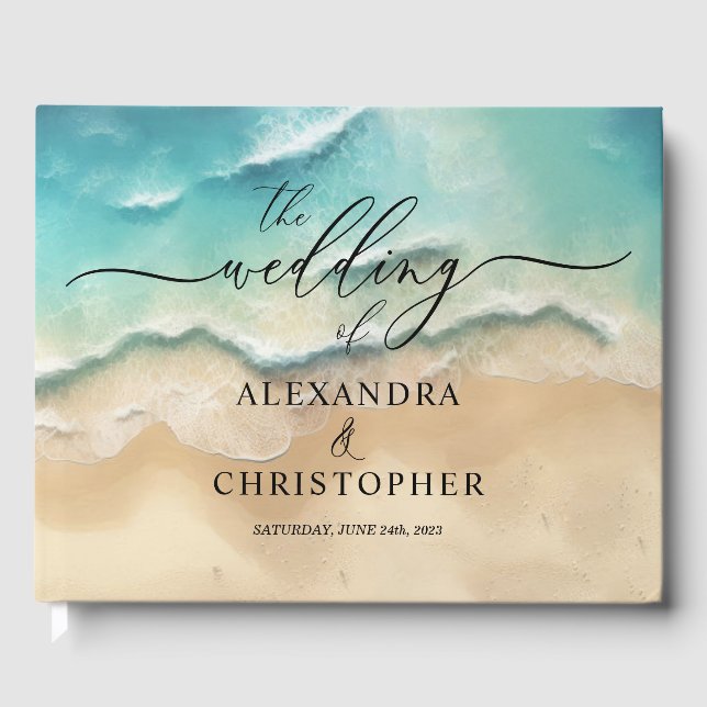 Livre D'or Ocean Beach Cute Signature Summer Invité (Recto)