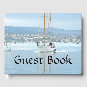 Livre D'or Ocean Harbour Sailboat Sailing Dawn Guest Book