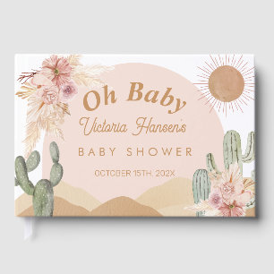 Livre D'or Oh Baby Girl Desert Baby shower Sud-Ouest Boho