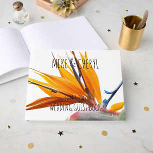 Livre D'or Oiseau tropical du Paradis Plante Mariage floral