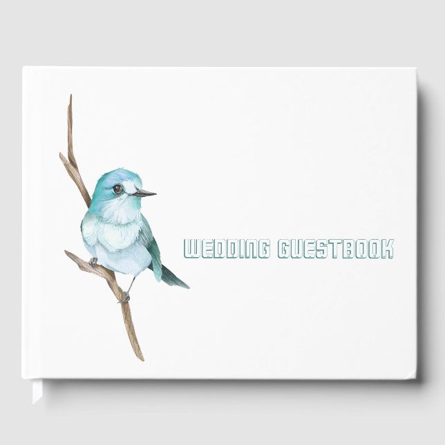 Livre D'or Oiseau unique sur un Mariage de branche (Recto)