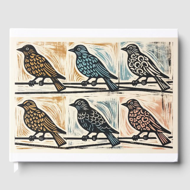 Livre D'or Oiseaux Sur Un Fil (Recto)