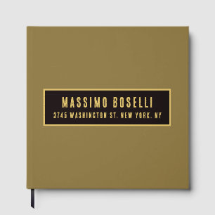 Livre D'or Or Moderne Minimaliste Professionnel Or & Noir