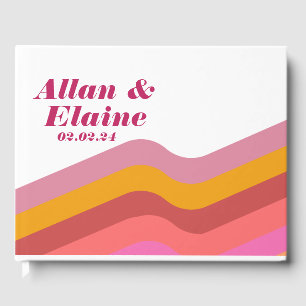 Livre d'or Orange Retro Groovy 70's