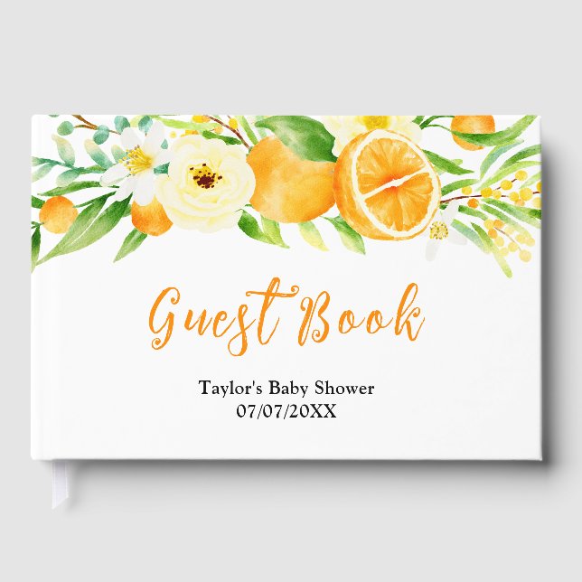 Livre D'or Oranges Citrus Baby Shower (Recto)