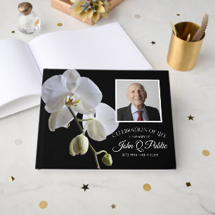 Livre D'or Orchidée blanche sur le mémorial de la fête noire 