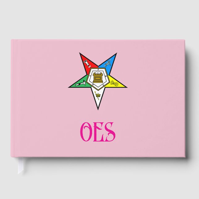 Livre D'or Ordre de l'Eastern Star Pink Guest Book (Recto)