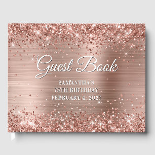 Livre D'or Pailleté Rose Gold Glam 75e Anniversaire