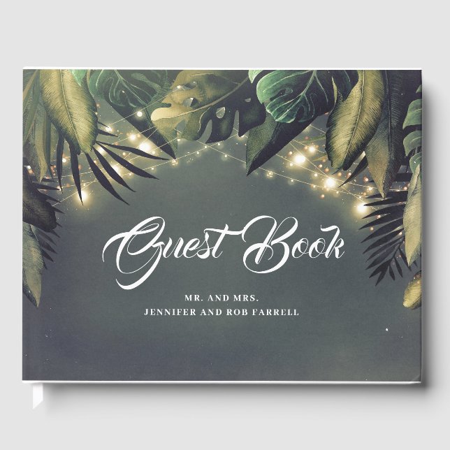 Livre D'or Palm Feuille Beach Wedding (Recto)