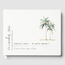 Palmiers minimaux Aquarelle Mariage tropical