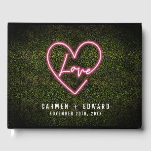 Livre D'or Panneau Neon Love Boxwood Mariage