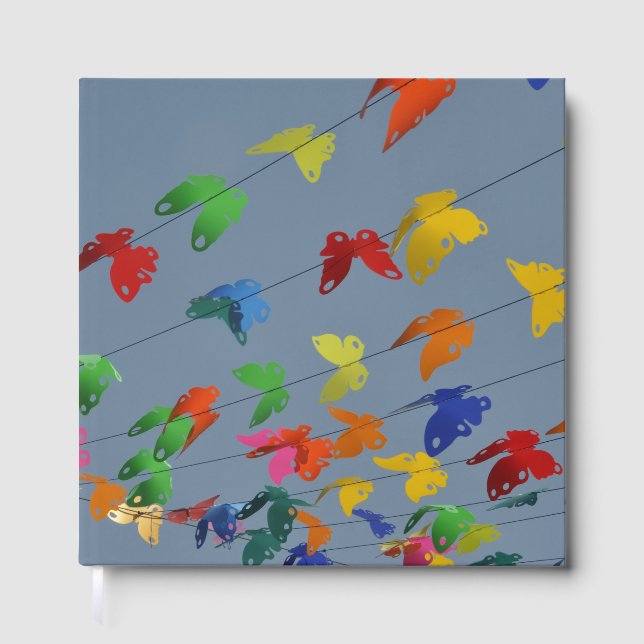 Livre D'or papillons multicolores (Recto)