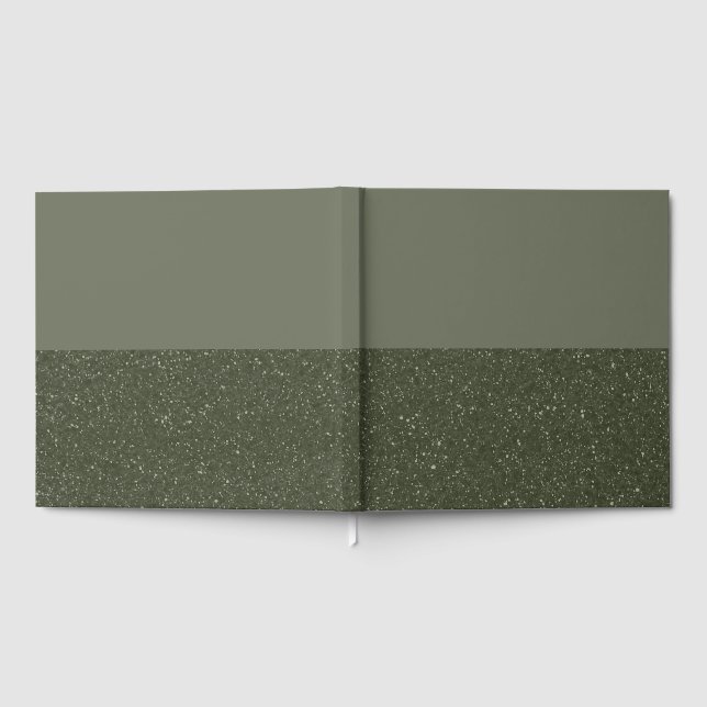 Livre d'or partagé vert mousse – Personnalisation  (Complet)
