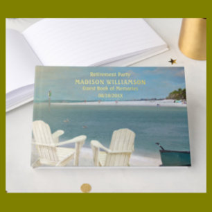 Livre D'or Parti de retraite Ocean Beach Real Gold Foil