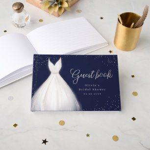 Livre D'or Parties scintillant d'argent marine Élégante Fête